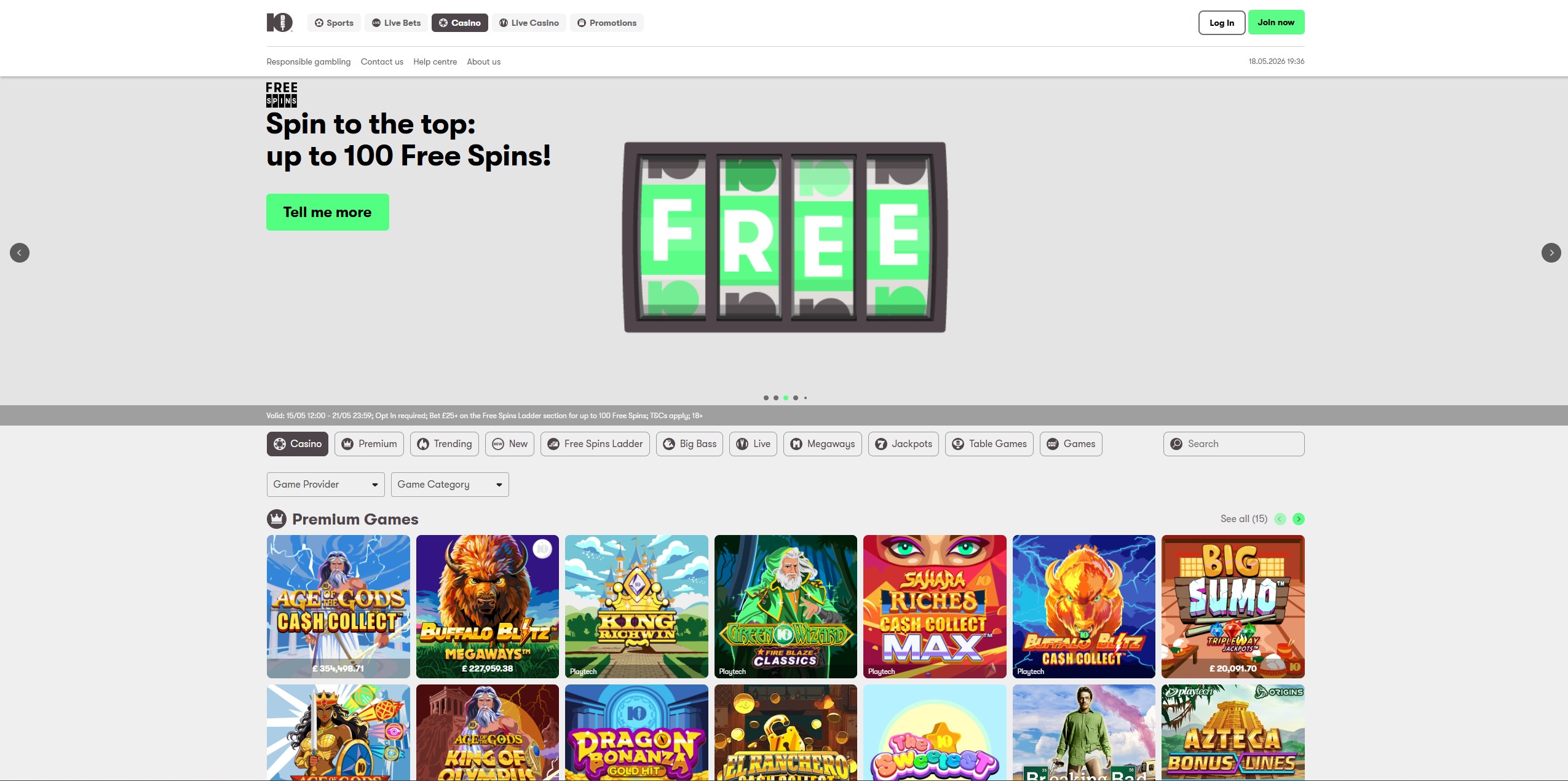 10Bet Casino screenshot 3