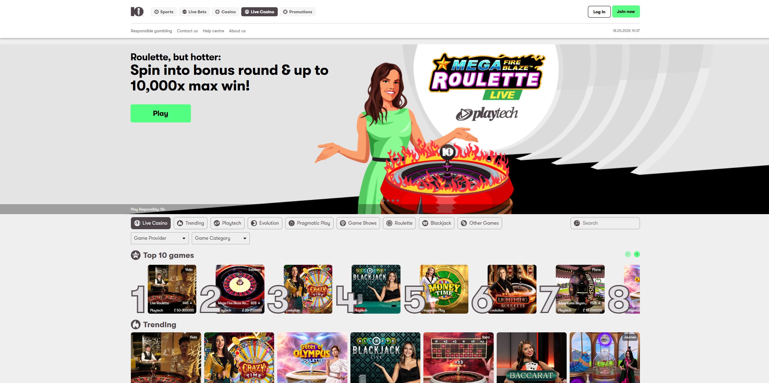 10Bet Casino screenshot 4