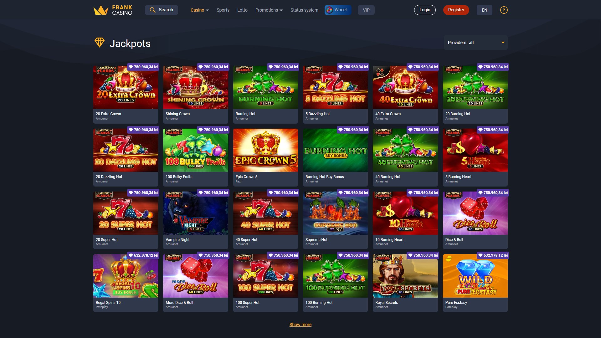 Frank Casino screenshot 3