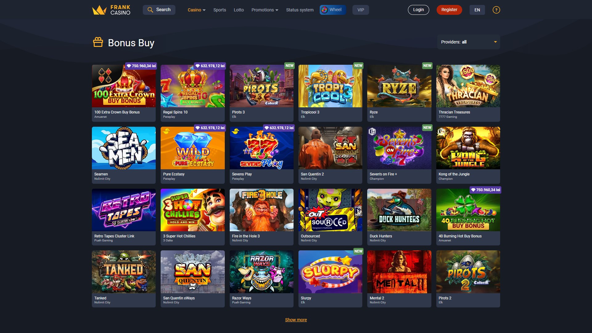 Frank Casino screenshot 5