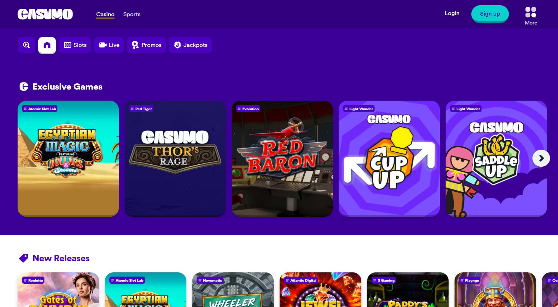 3. Casumo Casino- Starkt onlinekasinovärde
