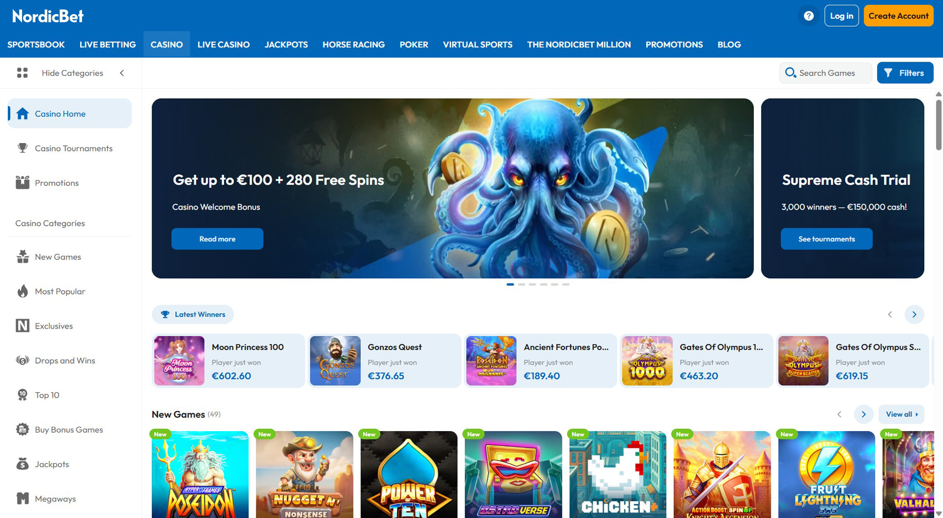 10. NordicBet Casino- Pålitligt onlinekasinoplock